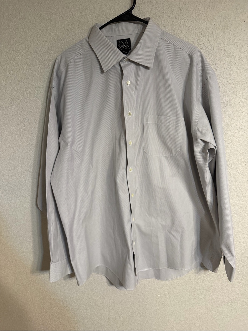 Jos. A. Bank Men's Light Gray Long-Sleeve Dress Shirt